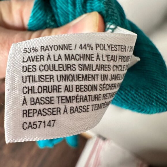 Mossimo Women's Teal High-Low Dress M Rayon/Polyester/Spandex Blend Chic & Comfy - Picture 6 of 9